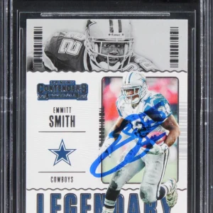 Emmitt Smith Signed 2020 Panini Contenders Legendary #1 Card Auto 10! BAS Slab