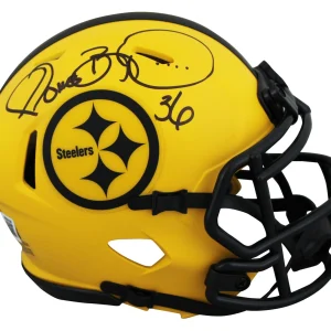 Steelers Jerome Bettis Authentic Signed Rave Speed Mini Helmet BAS Witnessed