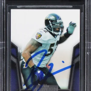Ravens Ray Lewis Signed 2010 Topps Unrivaled #6 Card Auto Graded 10! BAS Slabbed
