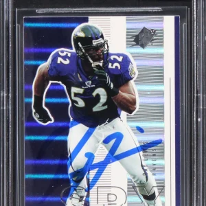 Ravens Ray Lewis Signed 2005 SPX #7 Card Auto Graded Gem Mint 10! BAS Slabbed