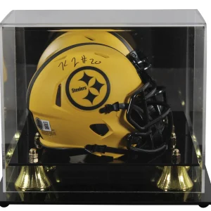 Steelers Kaleb Johnson Signed Rave Speed Mini Helmet W/ Case BAS Witnessed