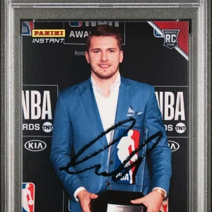 Mavericks Luka Doncic Signed 2018 Panini Instant #195 Rookie Card PSA Slabbed 3