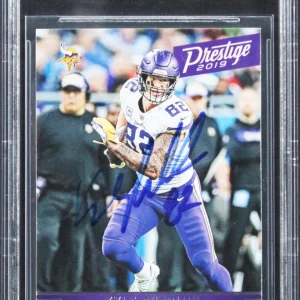 Vikings Kyle Rudolph Authentic Signed 2019 Prestige #63 Card BAS Slabbed