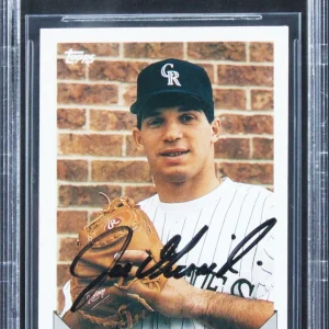 Rockies Joe Girardi Authentic Signed 1993 Topps #425 Card BAS Slabbed