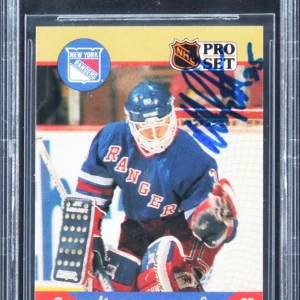 Rangers Mike Richter Authentic Signed 1990 Pro Set #398 Card BAS Slabbed