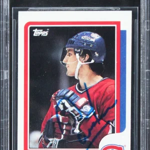 Canadiens Guy Carbonneau Authentic Signed 1986 Topps #176 Card BAS Slabbed