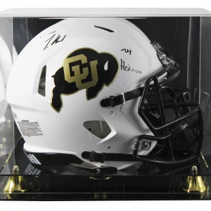 Colorado Travis Hunter "24 HT" Signed White F/S Speed Proline Helmet W/ Case BAS