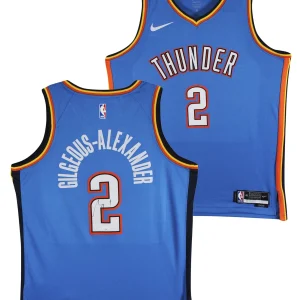 Thunder Shai Gilgeous-Alexander Signed Blue Nike Icon Edition Jersey JSA