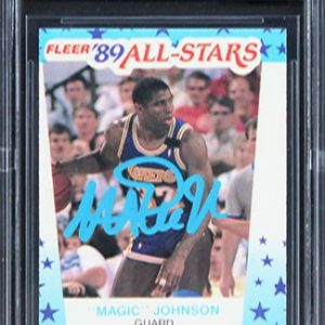 Lakers Magic Johnson Authentic Signed 1989 Fleer #5 Card Auto 10! BAS Slabbed