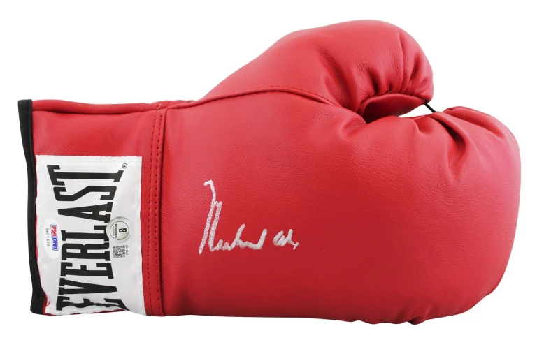 Gant De Boxe Everlast Signé Par Mark Wahlberg Pour Le Film The Fighter – édition Originale Avec Socle