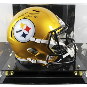 Steelers Pat Freiermuth Signed Flash Full Size Speed Rep Helmet W/ Case BAS Wit