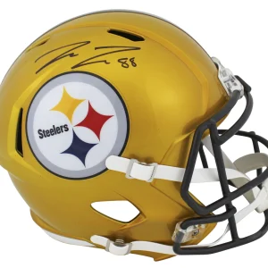 Steelers Pat Freiermuth Signed Flash Full Size Speed Rep Helmet BAS Witnessed