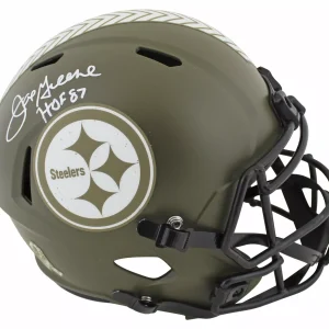 Steelers Joe Greene "HOF 87" Signed STS Full Size Speed Rep Helmet BAS Witnessed