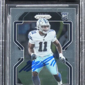 Cowboys Micah Parsons Signed 2021 Panini Prizm #382 Rookie Card Auto 10 BAS Slab