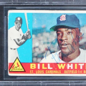 Cardinals Bill White Authentic Signed 1960 Topps #355 Card BAS Slabbed