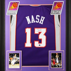 Steve Nash Authentic Signed Purple Pro Style Framed Jersey BAS Witnessed