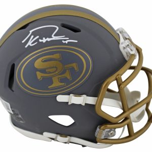 49ers George Kittle Authentic Signed Slate Speed Mini Helmet BAS Witnessed