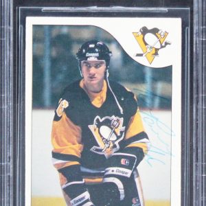 Penguins Mario Lemieux Signed 1985 O-Pee-Chee #9 Rookie Card BAS Slabbed