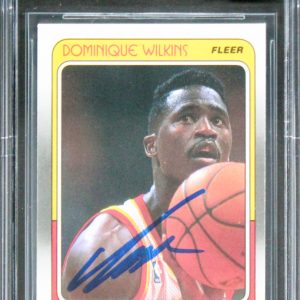 Hawks Dominique Wilkins Authentic Signed 1988 Fleer #5 Card Auto 10! BAS Slabbed