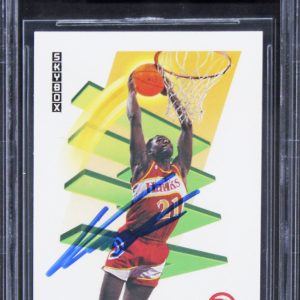 Hawks Dominique Wilkins Authentic Signed 1991 Skybox #10 Card BAS Slabbed