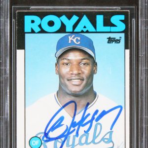 Royals Bo Jackson Authentic Signed 1986 Topps Traded #50T RC Card BAS Slabbed