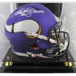 Vikings Adrian Peterson "All Day" Signed F/S Speed Proline Helmet W/ Case BAS W