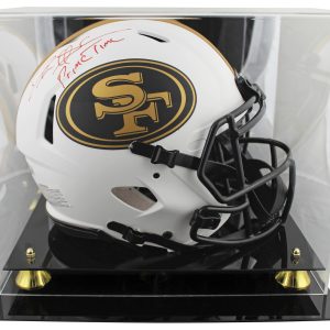 49ers Deion Sanders Signed Lunar Full Size Speed Proline Helmet W/ Case BAS Wit