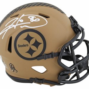 Steelers Hines Ward Signed Salute To Service II Speed Mini Helmet BAS Witnessed