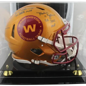 WFT SB QBs (3) Signed Flash Full Size Speed Proline Helmet W/ Case BAS Witness