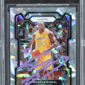 Shaquille O'neal Signed 2023 Panini Prizm Prizms Ice #181 Card BAS Slabbed