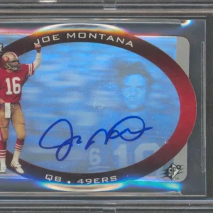 49ers Joe Montana Authentic Signed 1996 SPX #43 Card Auto Graded 10! BAS Slabbed