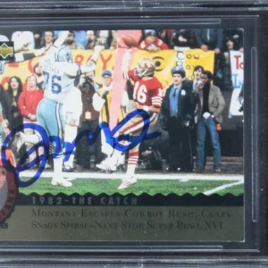 49ers Joe Montana Signed 1995 Upper Deck Trilogy #MT4 Card Auto 10 BAS Slabbed