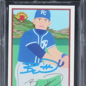 Bobby Witt Jr. Signed 2021 Bowman X Keith Shore #28 RC Card Auto 10! BAS Slabbed