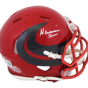 Texans Nico Collins Signed 2024 On-Field Alt Speed Mini Helmet BAS Witnessed