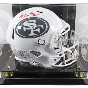49ers George Kittle Signed STS III Full Size Speed Rep Helmet W/ Case BAS Wit