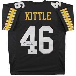 Iowa George Kittle Authentic Signed Black Pro Style Jersey BAS Witnessed