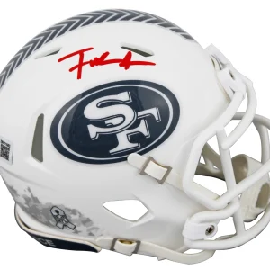 49ers Frank Gore Signed Salute To Service III Speed Mini Helmet BAS Witnessed