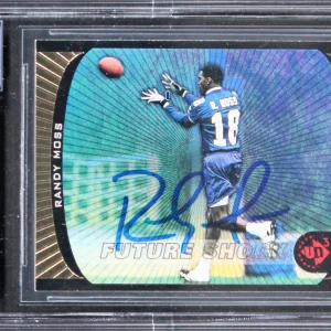 Vikings Randy Moss Authentic Signed 1998 UD3 #197 Rookie Card Auto 10! BAS Slab