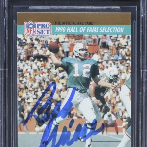 Dolphins Bob Griese Authentic Signed 1990 Pro Set #24 Card Auto 10! BAS Slabbed
