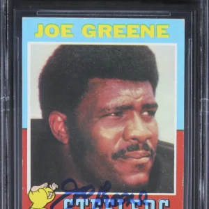 Steelers Joe Greene Authentic Signed 1971 Topps #245 Card Auto 10 BAS Slab 11