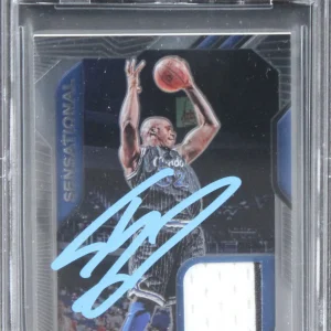 Shaquille O'Neal Signed 2020 Panini Prizm Swatches #14 Card Auto 10 BAS Slab 1