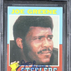 Steelers Joe Greene Authentic Signed 1971 Topps #245 Card Auto 10 BAS Slab 15