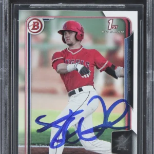 Angels Taylor Ward Authentic Signed 2015 Bowman Draft #130 RC Card BAS Slabbed