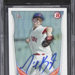 Red Sox Michael Kopech Authentic Signed 2014 Bowman Draft #DP29 RC Card BAS Slab