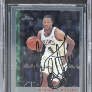 Celtics Chauncey Billups Authentic Signed 1997 Topps Chrome #181 Card BAS Slab