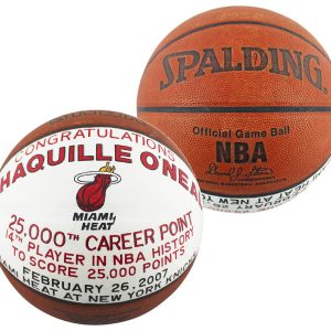 Shaquille O'Neal Game Used 25,000 Career Pts Scored Game Spalding NBA Basketball
