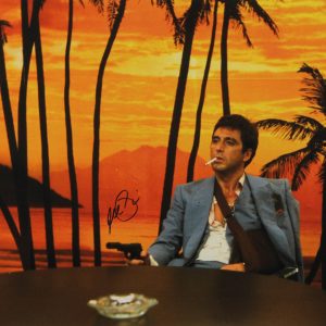 Al Pacino Scarface Authentic Signed 16x20 Horizontal Smoking Photo BAS