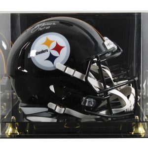 Steelers Joe Greene "HOF 87" Signed Full Size Speed Rep Helmet W/ Case BAS Wit