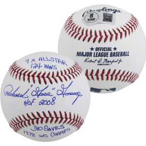 Yankees Goose Gossage "5x Insc Career Stat" Signed Oml Baseball BAS Witnessed