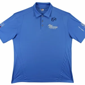 John Daly Auth Signed Match Worn Baby Blue Loudmouth Polo Shirt BAS #BK84733